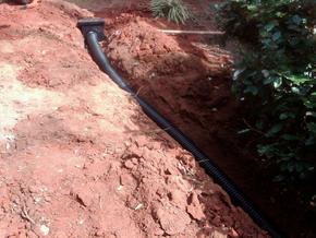 During Drainage Installation